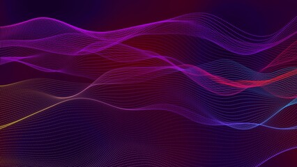 Abstract background with lines, Amazing colorful digital particle line wave background