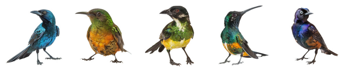Fototapeta premium Close-up of Columbidae bird in studio light, isolated on transparent background, generative AI