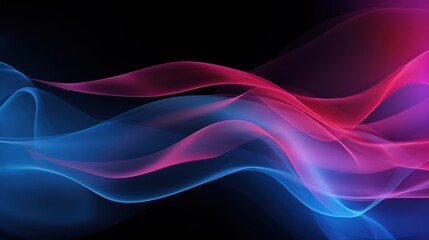 Fototapeta premium Abstract Blue and Pink Flowing Wave Pattern Background