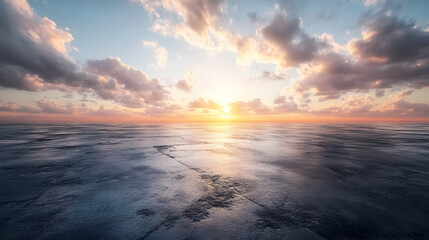 Abstract Sunset Sky Background with Cloudy Sky and a Stone Texture