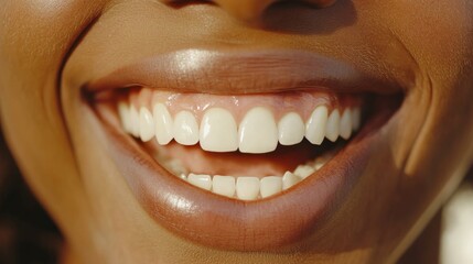 Fototapeta premium Bright Smile of Joy with Healthy White Teeth