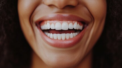 Obraz premium Happy Woman Smiling with Healthy Teeth