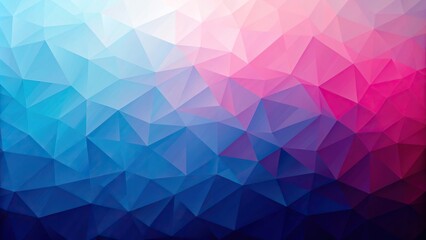 Obraz premium Abstract low polygon shape background in pink and blue gradient colors