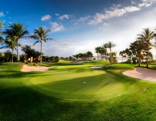 golf course in the morning