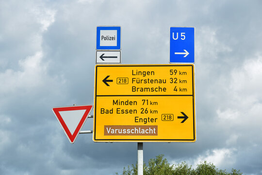 Hinweistafel Richtung Lingen