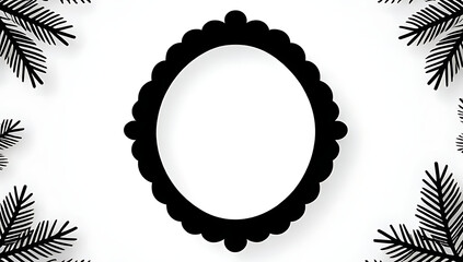 christmas oval frame black ideal elegant holiday cards banners