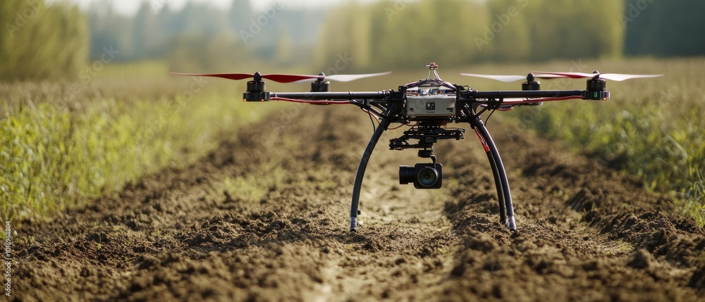 Poster drones enhance agriculture by allowing precision monitoring and data collection, promoting sustainab