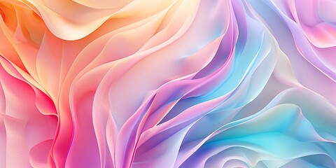 Obraz premium Abstract background with shell elements and bright gradient colors with smooth transitions, minimalistic design.