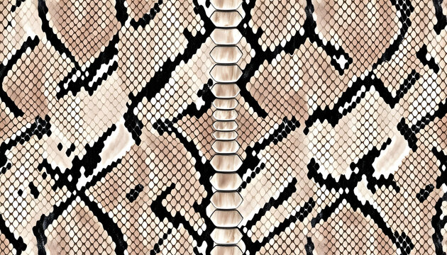 Snake skin pattern animal print snake leather seamless design painting isolated with white highlights, png