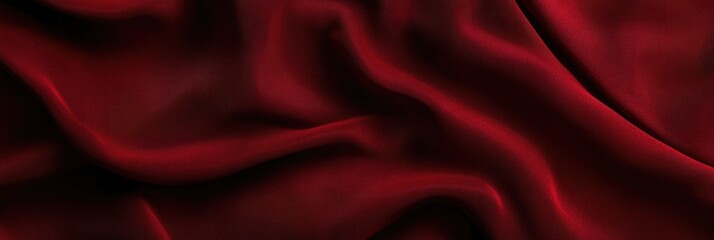 Flowing Elegance: Dark Red Cloth Background with Delicate Wavy Patterns