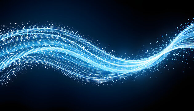 Animation cyber or technology background. Abstract Animated Particles Background with Trapcode Form. Abstract Trapcode Form digital particle wave and lights background isolated with white highlights