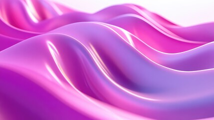 Elegant Pink & Purple 3D Surfaces. Abstract Curves & Waves Inspired 3D Layers