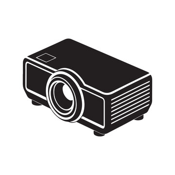 black projector isometric view clip art preview
