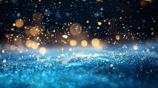 A blue sky with a lot of sparkles. The sky is blue and the sparkles are bright and shiny