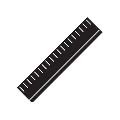  Ruler silhouette vector art illustration black color white background