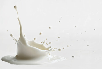 Μilk splash isolated over white background