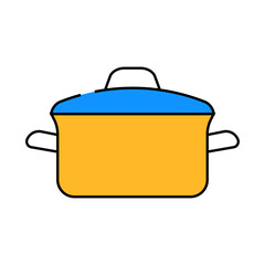 food pot cooking line icon vector. food pot cooking sign. isolated symbol illustration