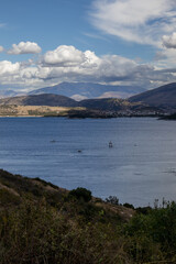 Ionic sea and Albanian mountains, Corfu, Greece