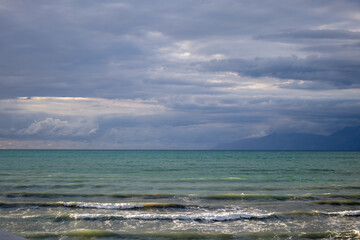 Green Ionic sea and a cloudy sky, Acharavi, Corfu