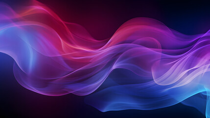 Elegant Smoke Flow: Red and Blue Wisps on Dark Background