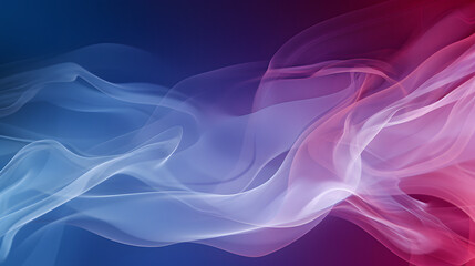 Fototapeta premium Dynamic Smoke Waves: Abstract Red and Blue Flow on Black Background