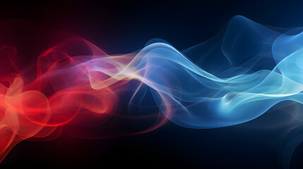 Obraz premium Elegant Smoke Waves: Abstract Orange and Gray Flow on Black Background