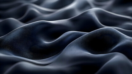 Obraz premium Abstract Dark Blue Wavy 3D Background