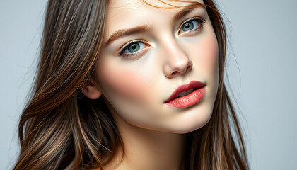 Fototapeta premium Fashion portrait of teen girl isolated with white highlights, png