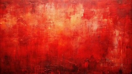 Abstract oil painting red background with texture and splash look Reflected