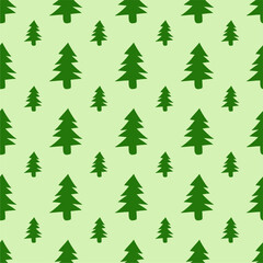 Seamless New Year and Christmas print pattern wallpaper background with decorative fir trees vector illustration winter minimalism picture	
