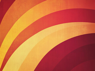 Fototapeta premium Retro 60s, 70s color gradient backdrop background. Vintage wall decoration, abstract, geometric shapes. Wall art for decorative, banner, cover, card. Orange pink, red