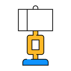 modern table lamp line icon vector. modern table lamp sign. isolated symbol illustration