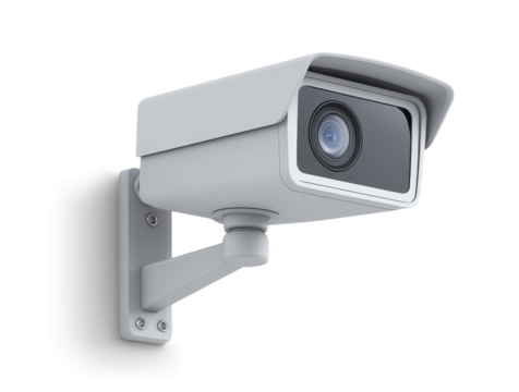 A security camera on a transparent background