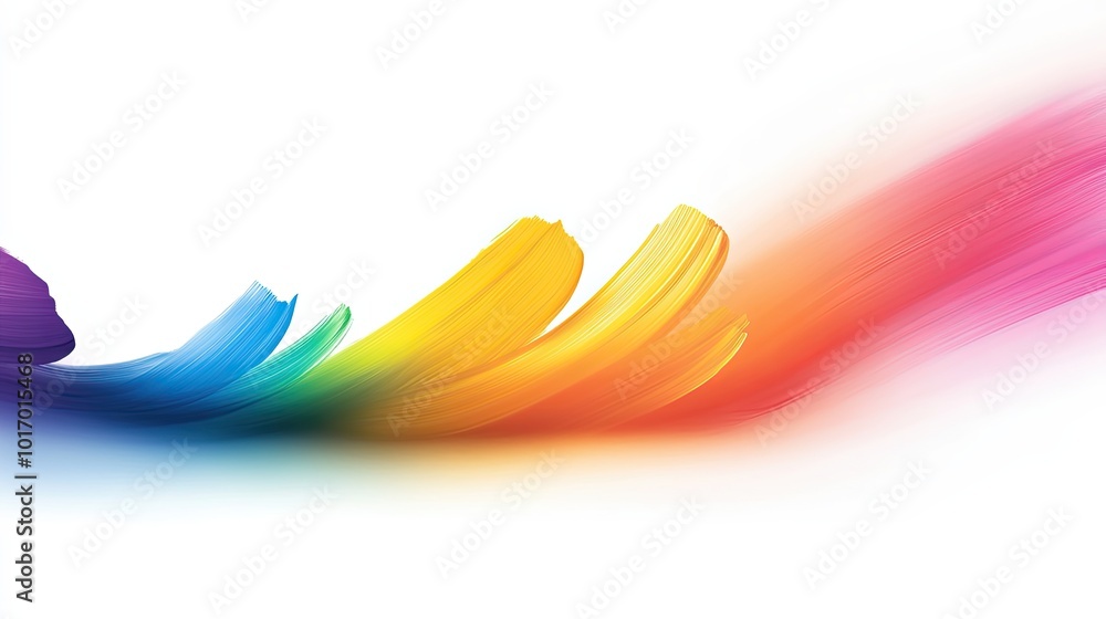 Poster a colorful abstract rainbow background with bold brush strokes and layered textures, creating a live