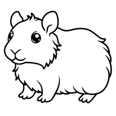 Hand Draw abyssinian-guinea-pig-vector Illustration(13)