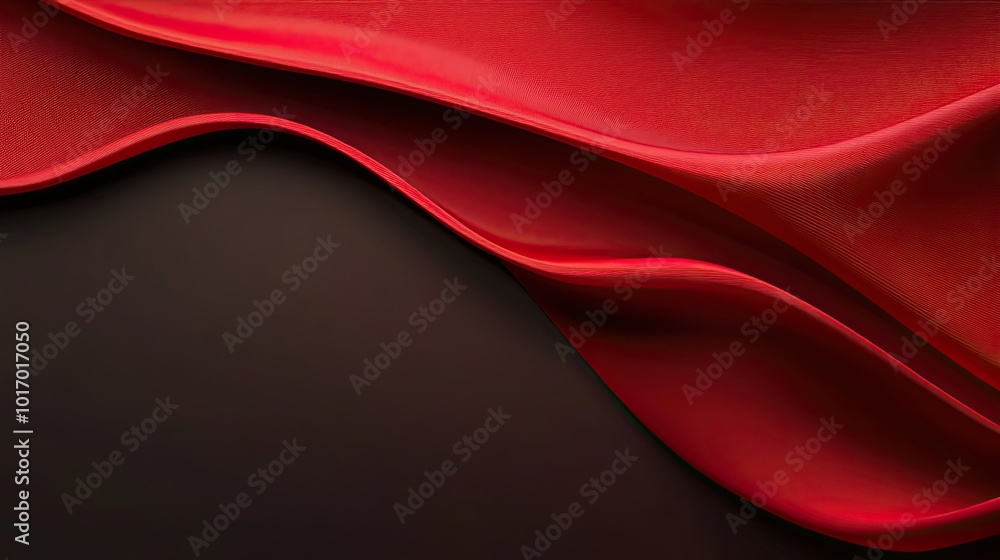 Poster a dark red fabric background with soft folds and shadows, offering a luxurious and elegant visual te