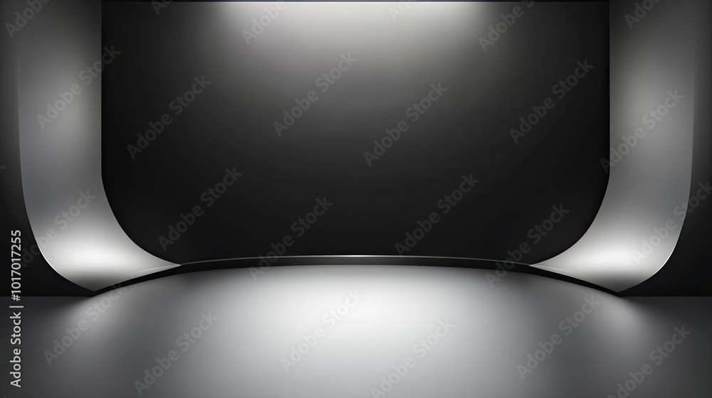Poster a deep dark grey background with a slight gradient, transitioning from almost black to a lighter gre