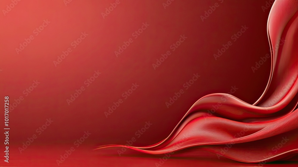 Poster a deep red background with soft lighting, creating subtle shadows around the edges, giving the image