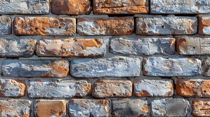 Naklejka premium detailed of a rustic stone wall with various shades
