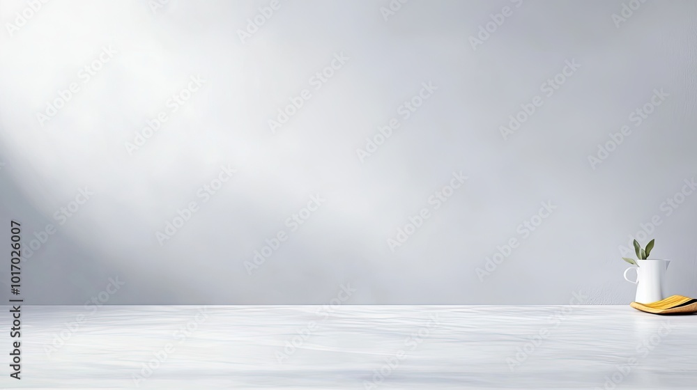 Poster a plain gray background with subtle variations in tone, providing a simple and professional setting.