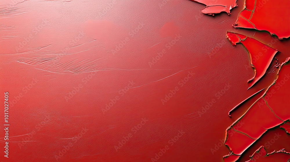 Poster a red textured background with a rough, tactile surface, creating an intense and vibrant visual effe