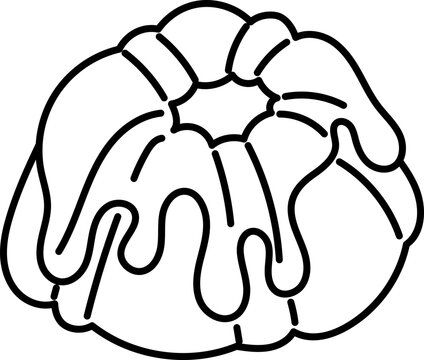 recommend clip art: bundt cake sweet dessert outline coloring