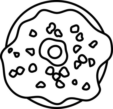 recommend clip art: peanut chocolate donut sweet dessert outline coloring