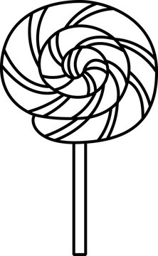 recommend clip art: lollipop sweet dessert outline coloring