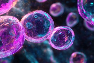 Colorful Abstract Cells in Captivating View