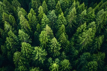 Lush Green Forest Canopy from Above