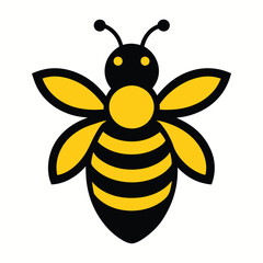 Bee vector icon. Bee logo. Bee vector illustration.
