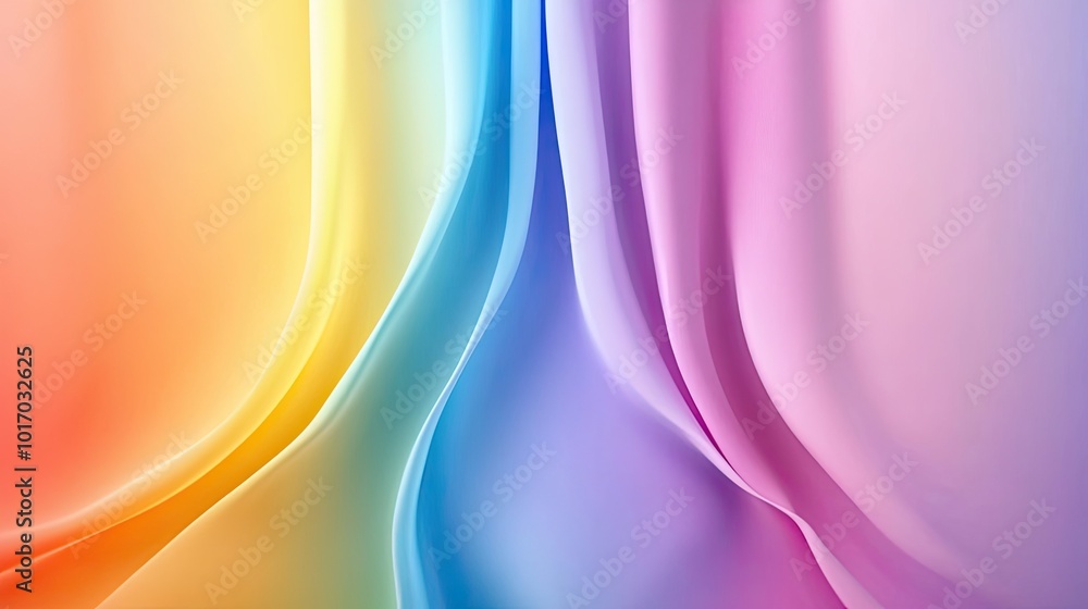 Poster a smooth rainbow gradient background transitioning from red to violet, creating a vibrant and seamle
