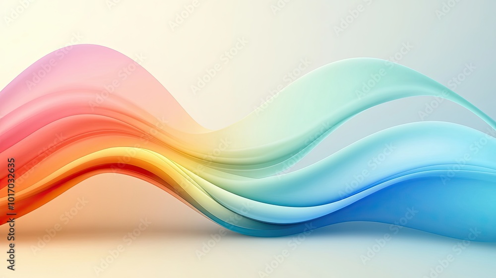 Poster a smooth rainbow gradient wallpaper with fluid transitions between colors, creating a seamless and r