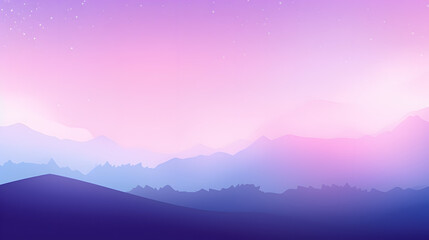 Fototapeta premium Stunning Gradient Landscape: Serene Purple and Pink Mountain Horizon Background